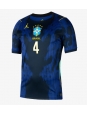 Moške Nogometnih dresov Brazilija Marquinhos #4 Gostujoči SP 2026 Kratki rokavi Moške Nogometnih dresov Brazilija Marquinhos #4 Gostujoči SP 2026 Kratki rokavi